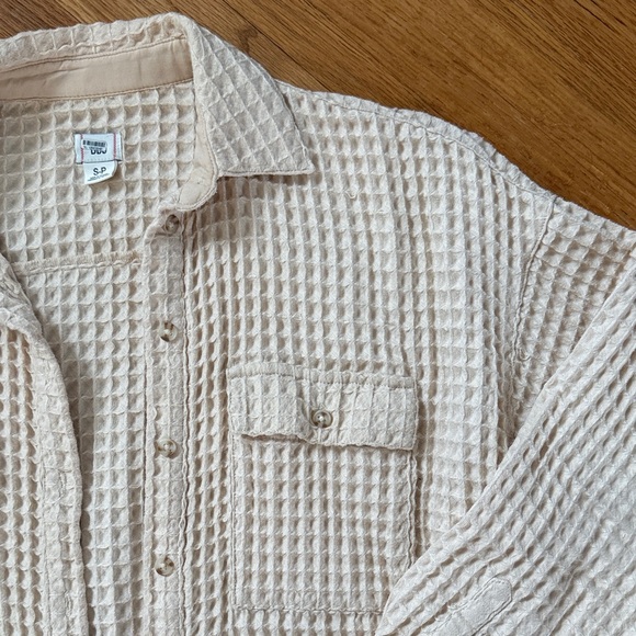 Women's Cream Textured Jacket - Picture 2 of 2